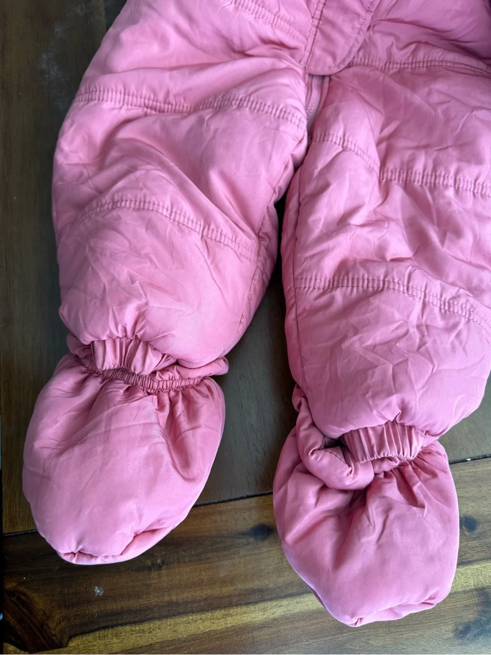 First Impressions Puffer One-Piece Snowsuit with Bow Accents